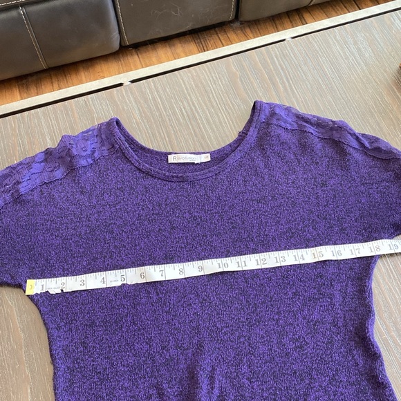 Revolution by Ricki’s ladies purple sweater in size S with lace detailing. - Picture 7 of 8